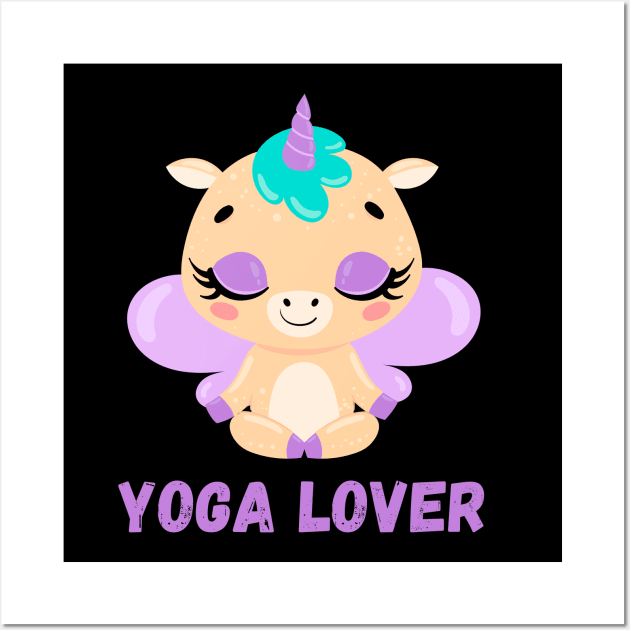 Funny Yoga Lover Wall Art by merysam